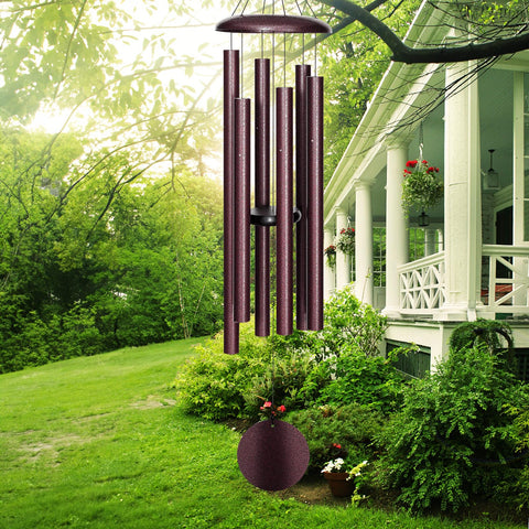 FDOCOI 45-inch wind chimes in bronze deliver deep tones for outdoor spaces.