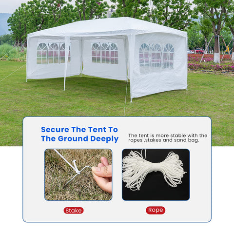 FDW stakes and ropes included for added stability during light winds.