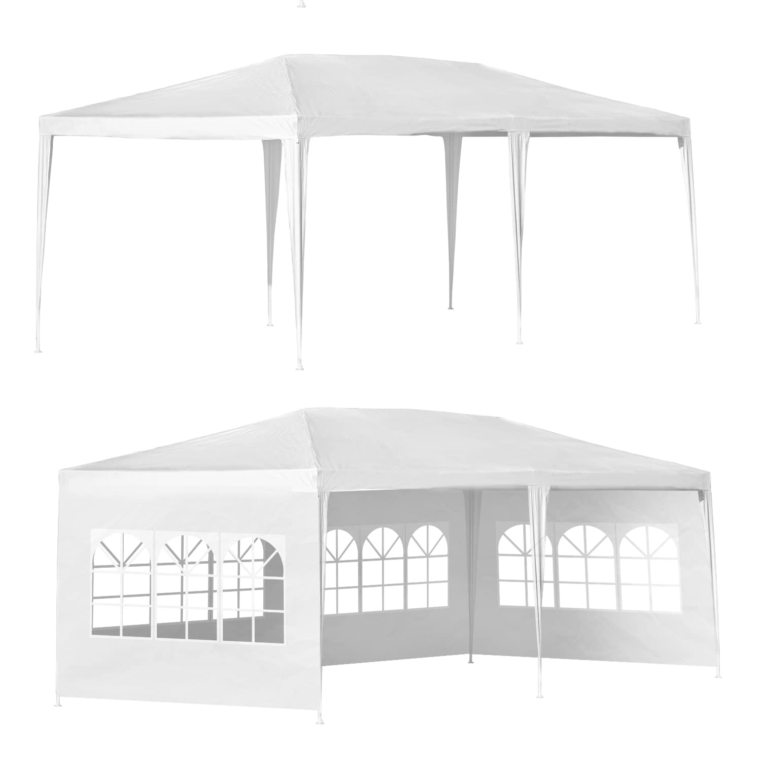 FDW 10x20 outdoor canopy top view shows a large shaded area for events.