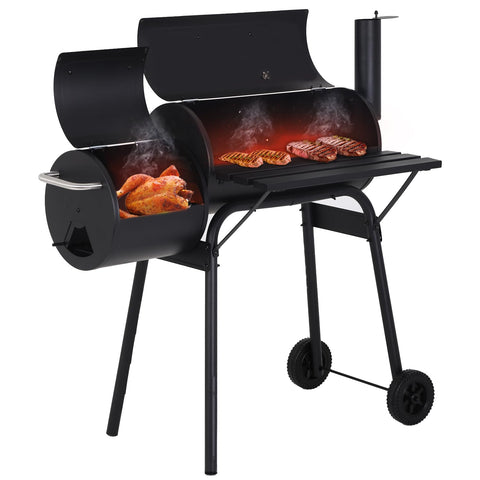 FDW 43-inch charcoal grill with double-mesh for two-zone cooking