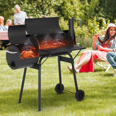FDW 43-inch grill with built-in temperature monitor for steady heat