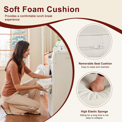 FDW removable cushion cover close-up, easy wash and care.