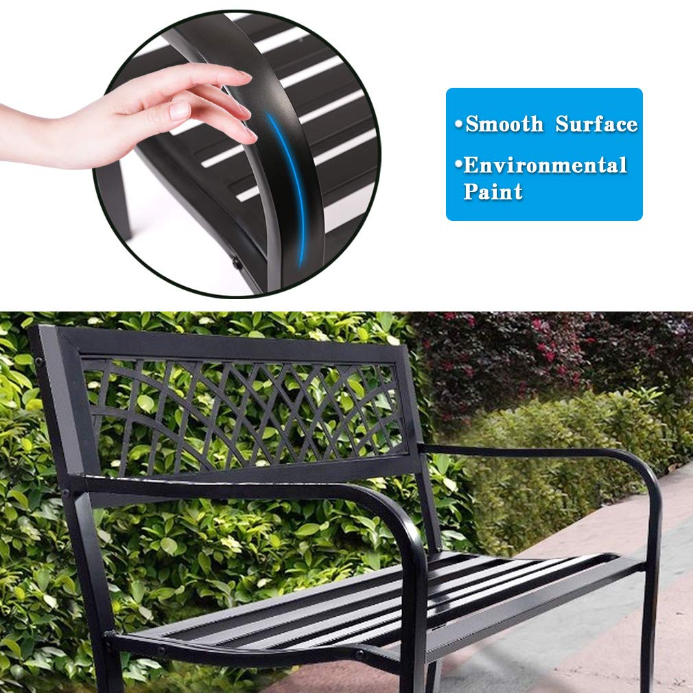 FDW garden bench outdoor uses: fits garden, park, patio, deck, entryway.