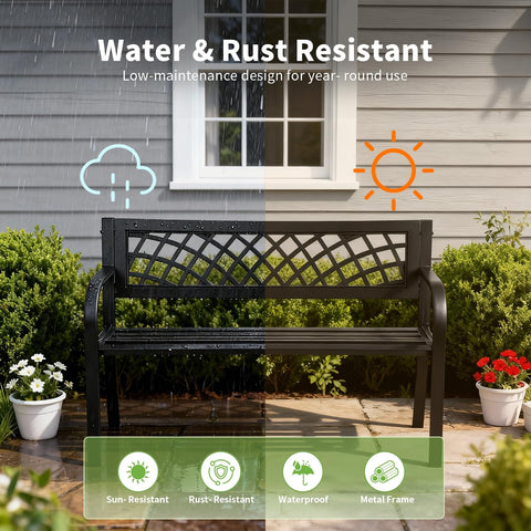 FDW garden bench safety rounded edges for comfortable seating