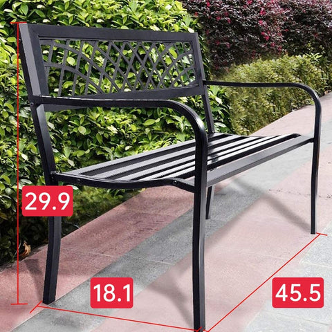 FDW garden bench with rust-resistant finish supports long outdoor use