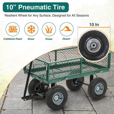 FDW Garden Cart Streel steel frame delivering durable hauling.