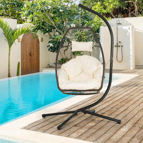 FDW Hammock Chair Stand features universal compatibility with hammocks and swings.