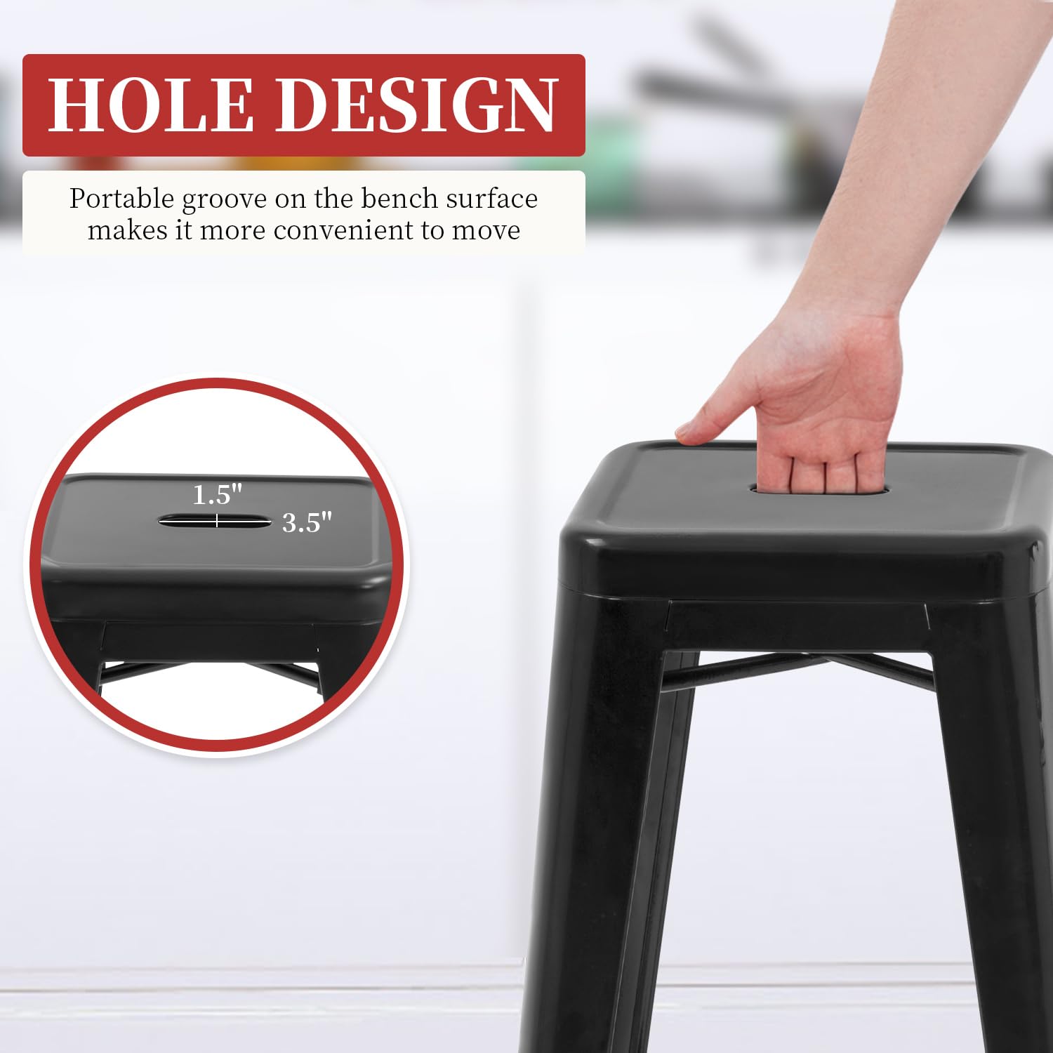 No assembly required: FDW stools ready to use straight from the box