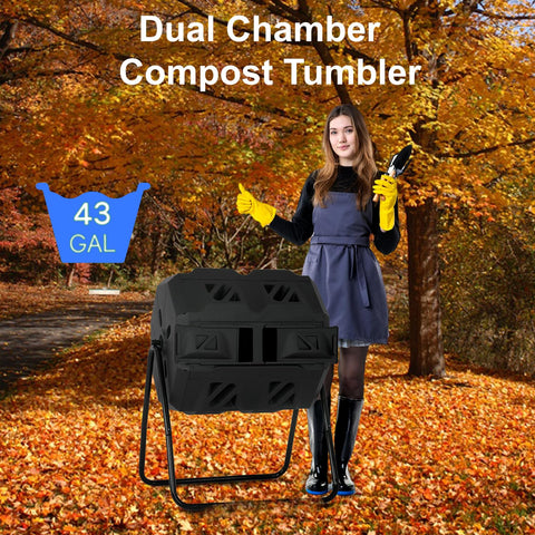 FDW dual-chamber design supports continuous composting and easy waste rotation.