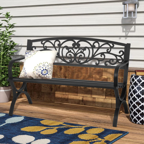 FDW outdoor loveseat-style bench fits porches, patios, decks, and yards for versatile seating.
