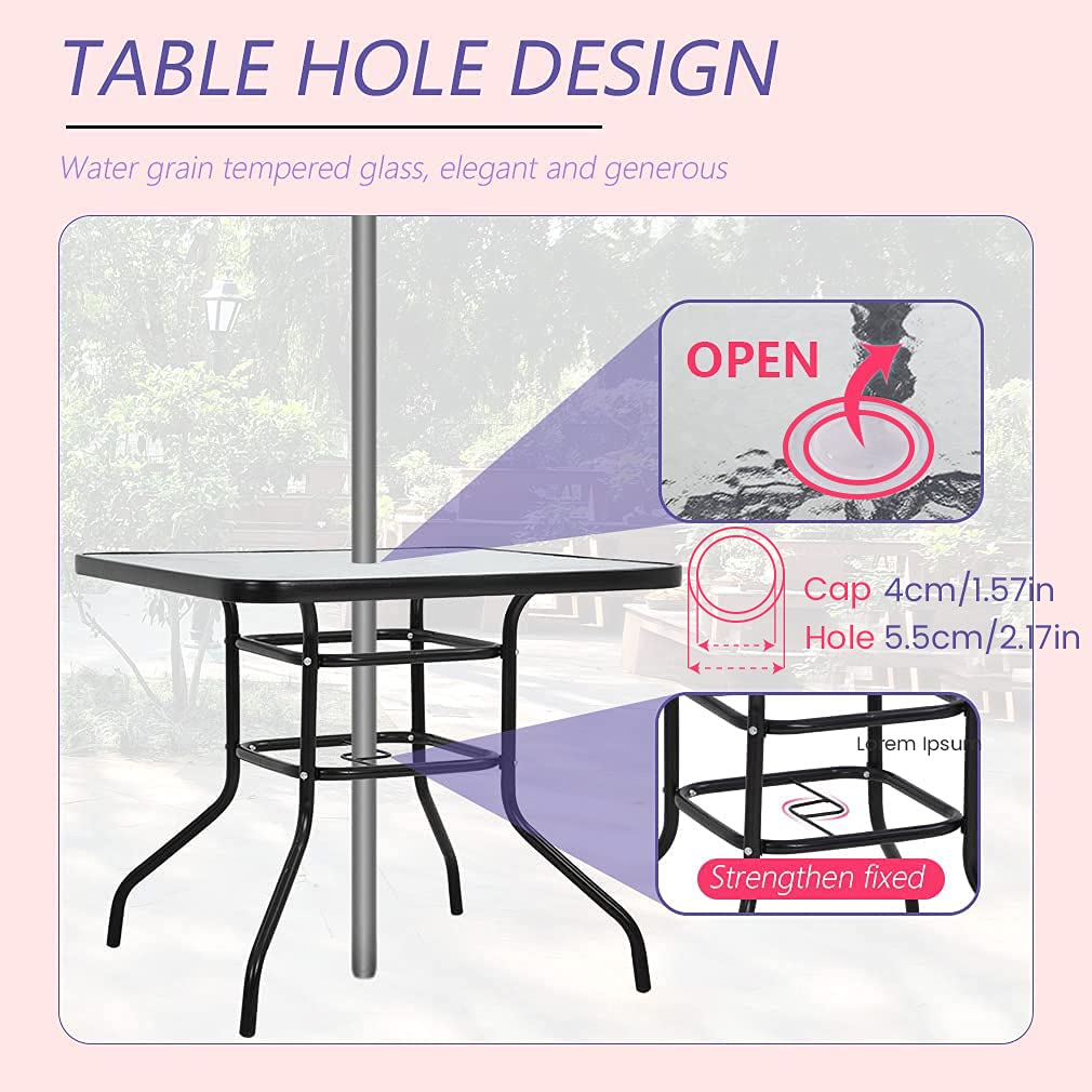 FDW double ring legs provide stability on decks and patios