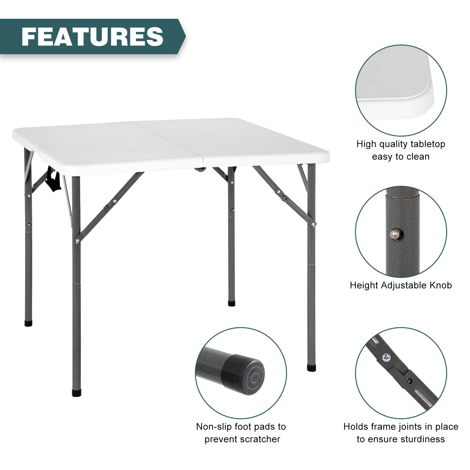 FDW powder-coated steel legs provide stability during events.