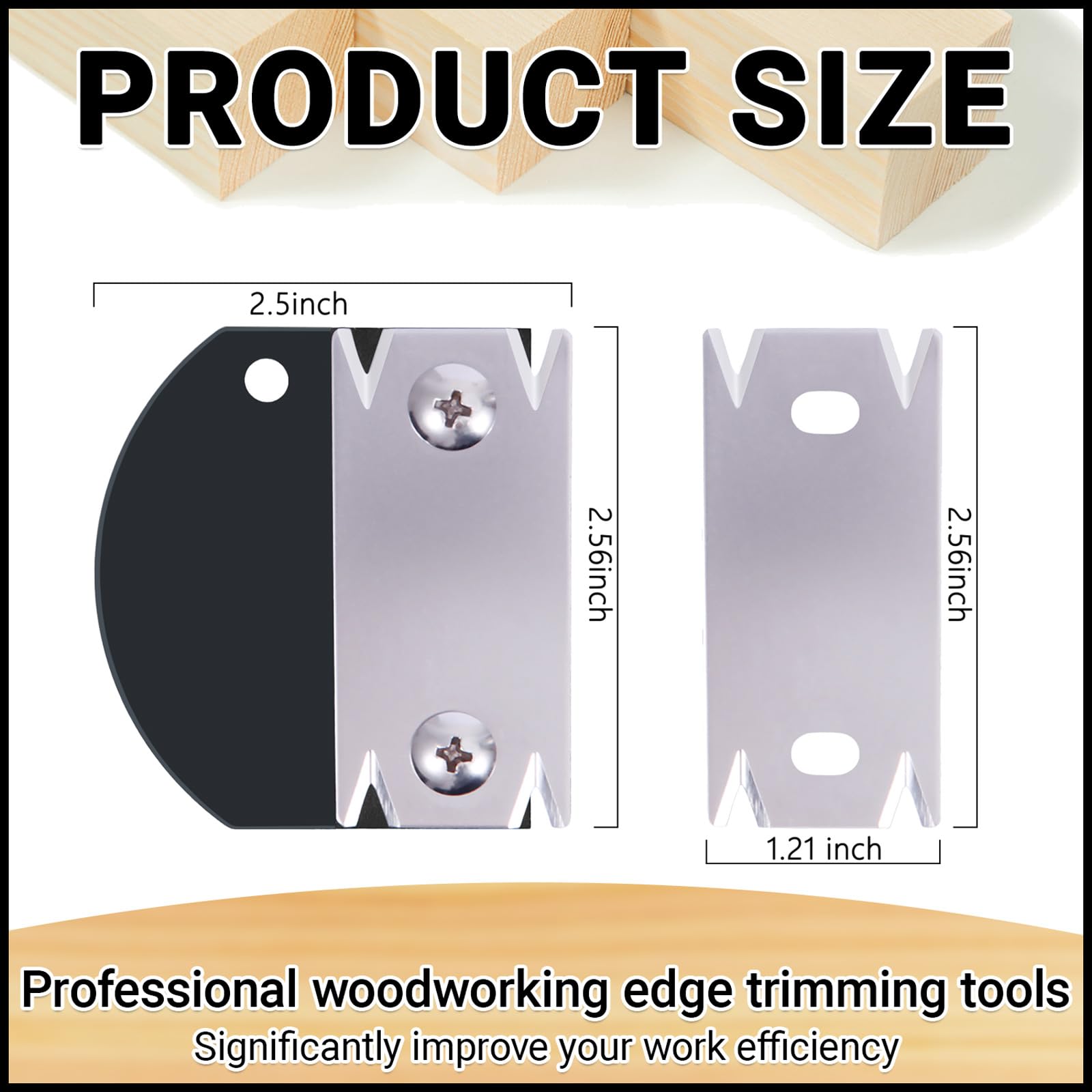 Feabolee Edge Banding Trimmer blade close-up shows thicker blades