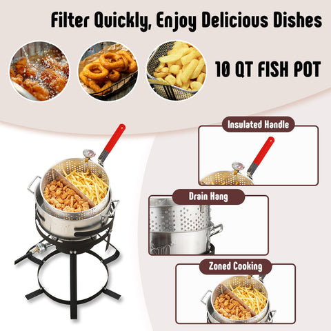 Feasto 50,000 BTU jet-style burner for rapid heating outdoors.