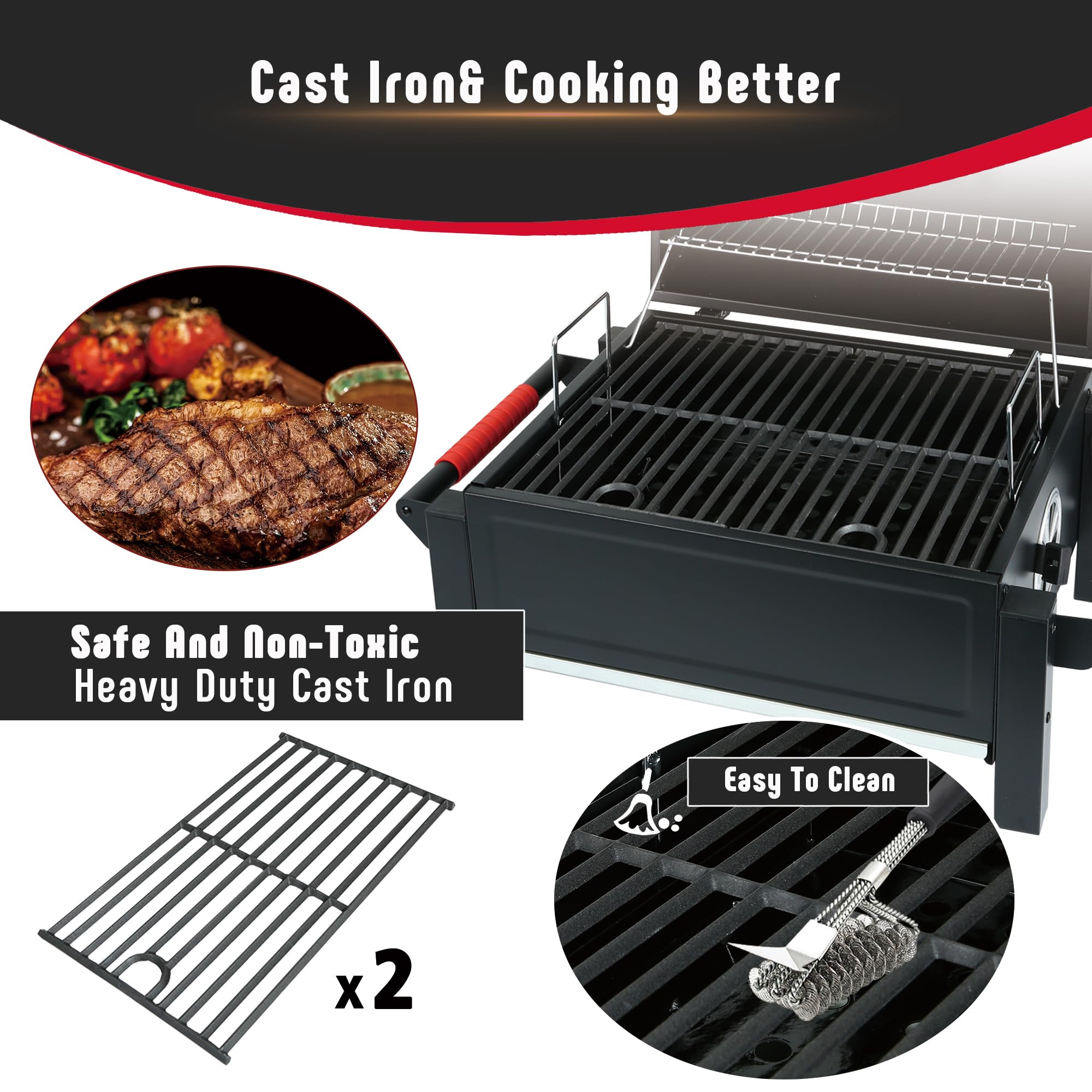 Feasto heavy-gauge steel construction for durability and heat retention