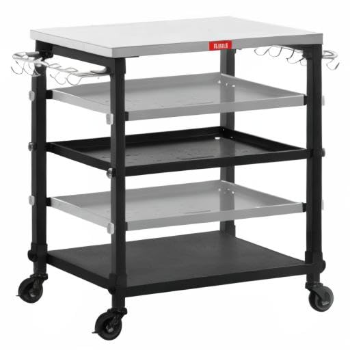 Feasto versatile outdoor kitchen table for grill, oven, or bar