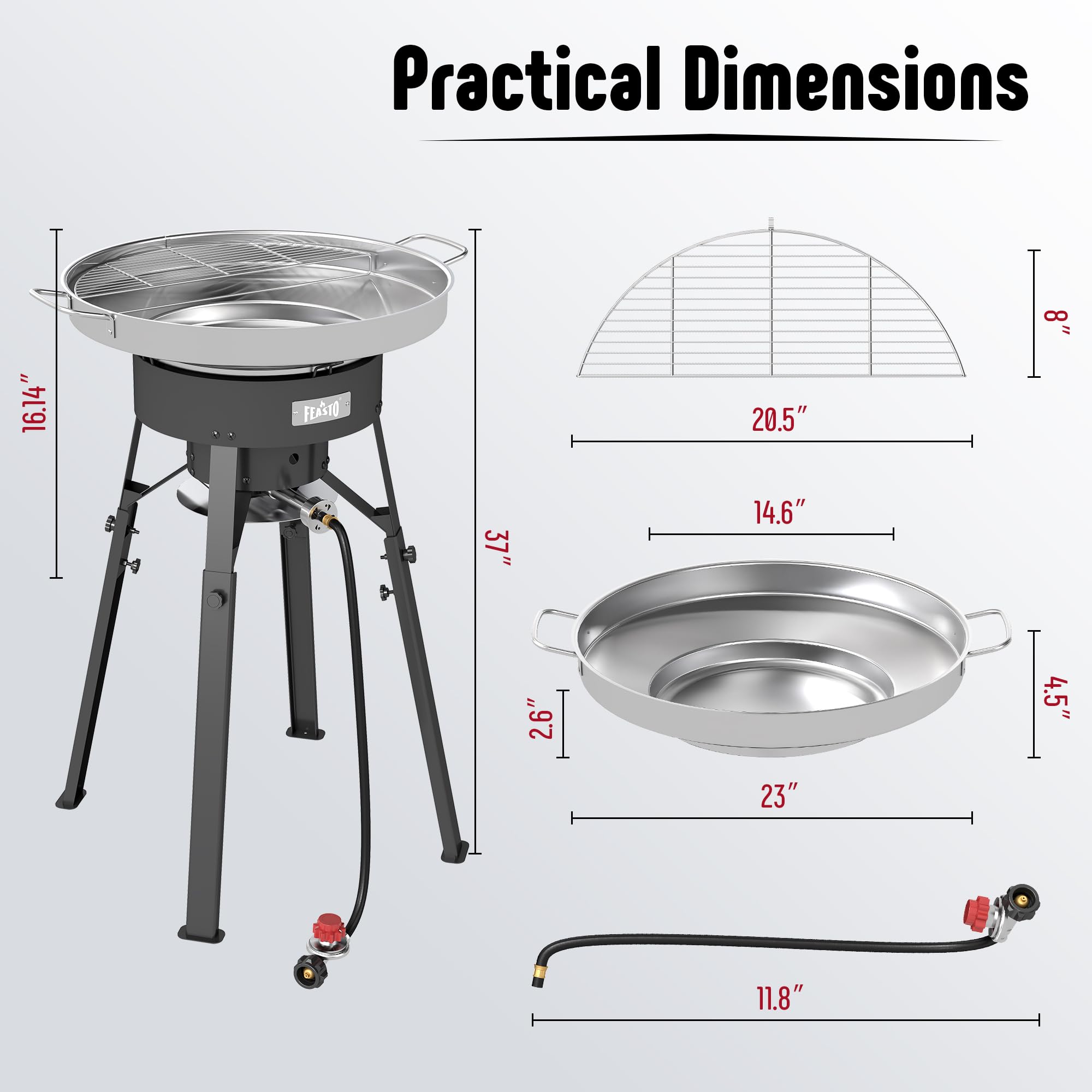 Feasto oil filter rack supports healthier meals and easier cleanup after frying.