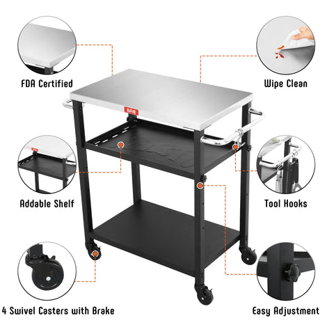 Feasto four silent 360° casters with brake for smooth movement
