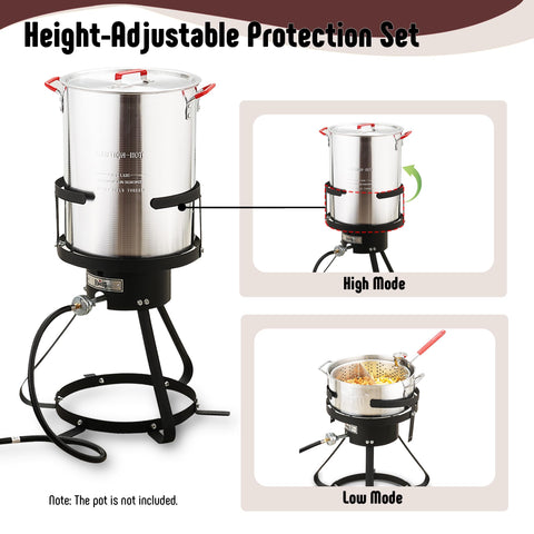 Feasto thermometer to monitor oil or water temperature during cook.