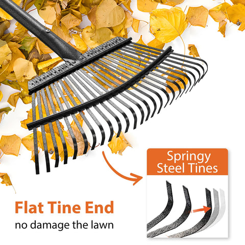 Feblomst garden rake ideal for yard cleanup and lawn care
