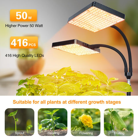 FECiDA 2026 3Head grow light close-up of LED array