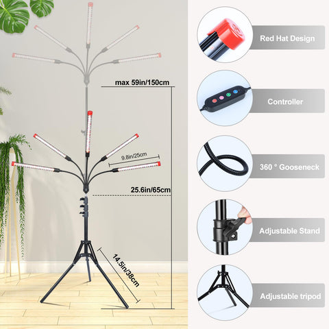 FECiDA adjustable height from 24 to 64 inches for tall plants
