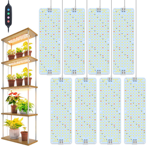 FECiDA 8-pack panel grow lights illuminate indoor herbs