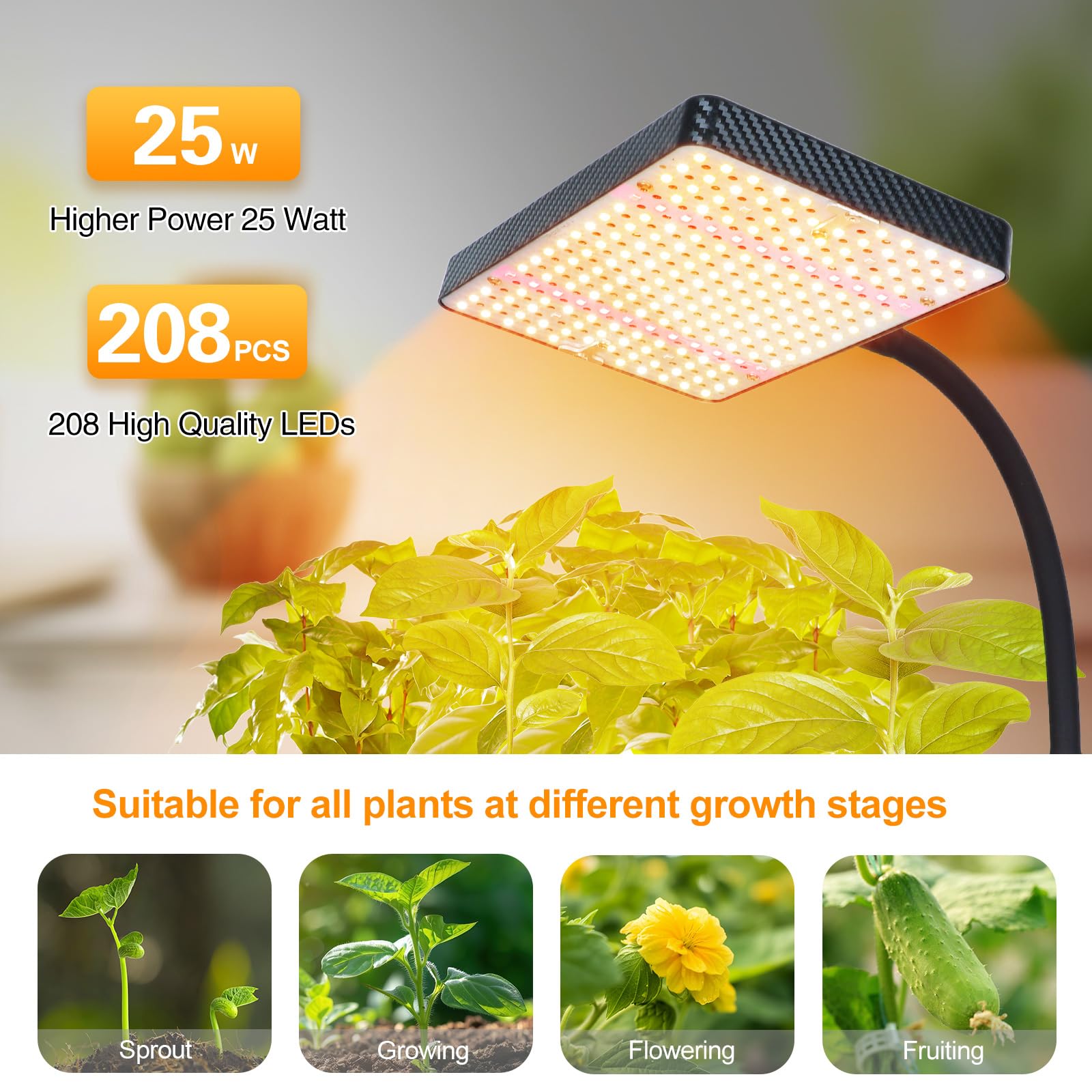 FECiDA desk grow light delivers 2000 lumens for seedlings