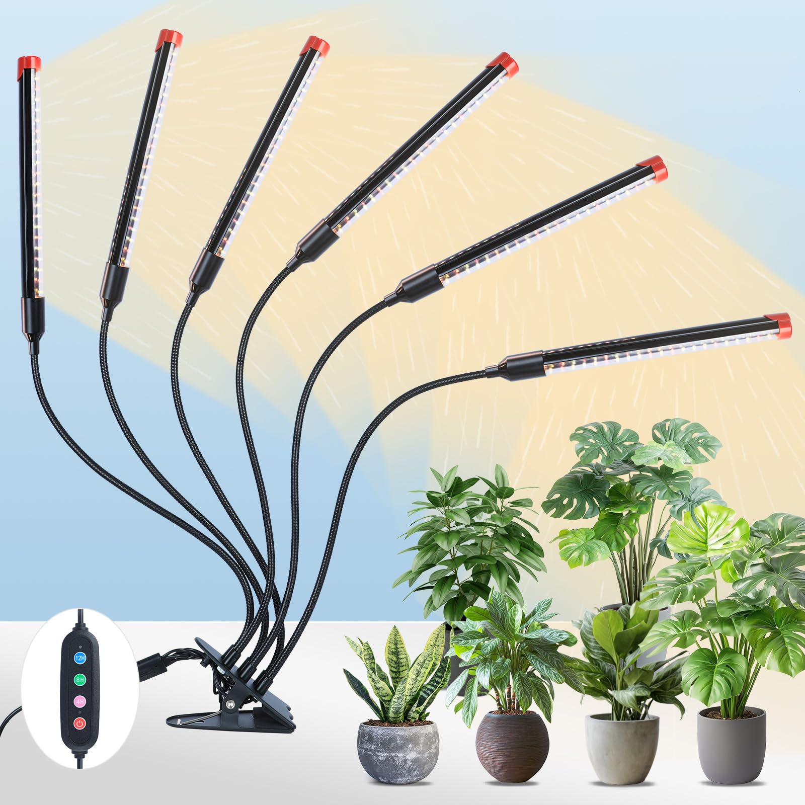 FECiDA Gamechanger six-head clip grow light ready for desk-side indoor gardening