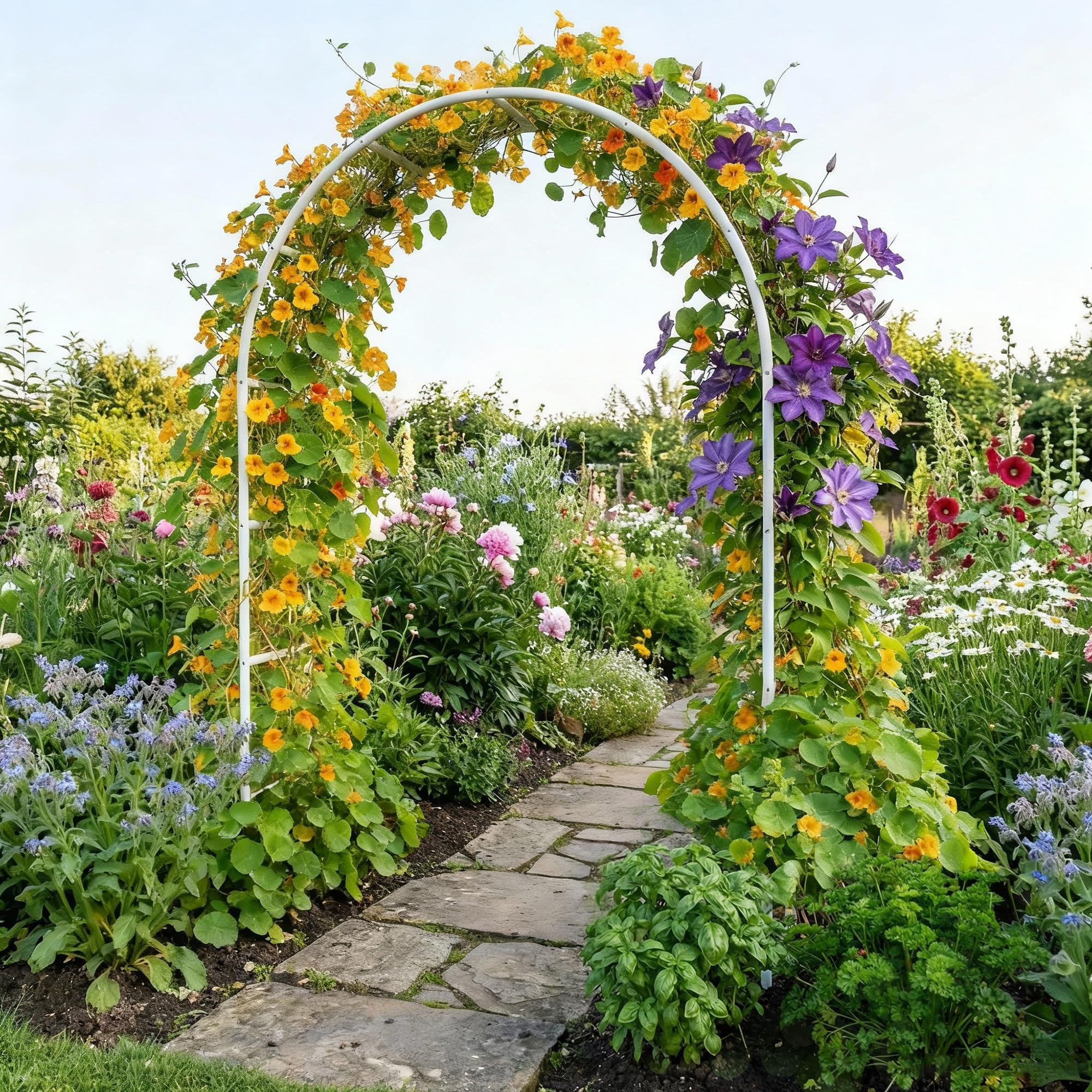 Fecita garden arch tall configuration ideal for grand outdoor entrances.