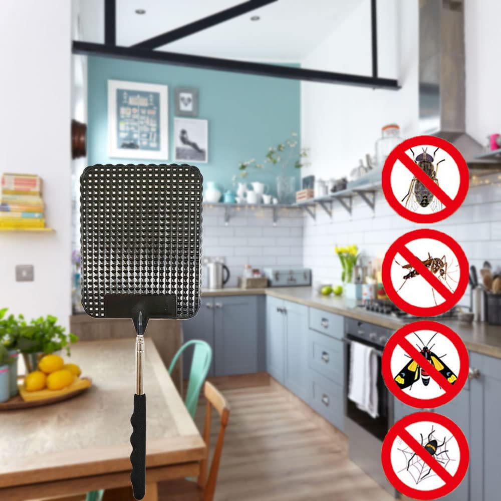 Fecobyte two-pack fly swatters keep indoor and outdoor ready