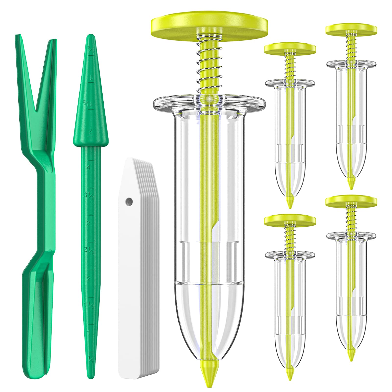 Fecsam seed planter tool with precise seed placement for neat rows.