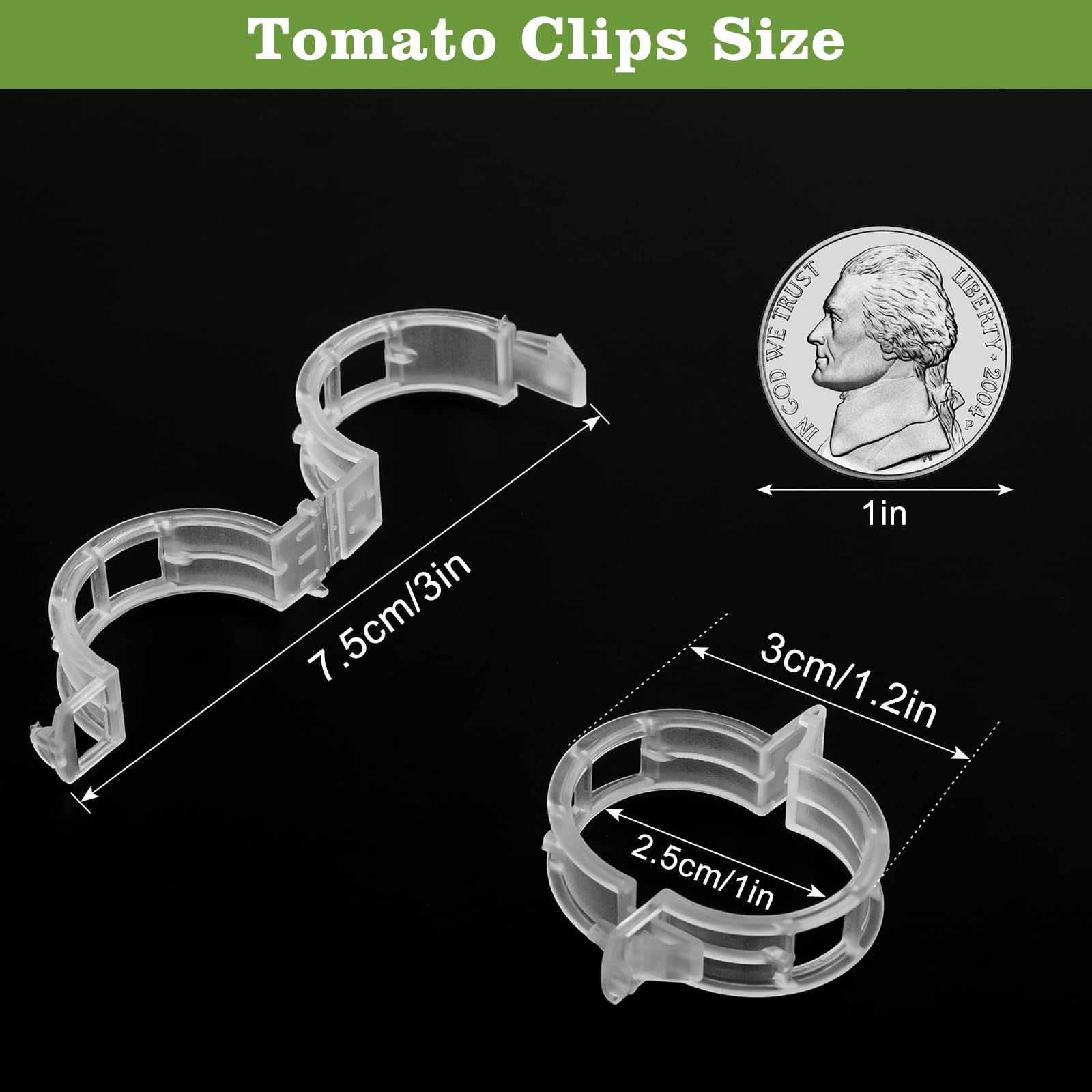FEED GARDEN 120Pcs plant clips for cucumbers keep vines tidy.