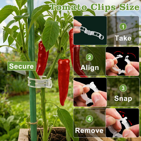 FEED GARDEN 120Pcs plant clips for grapes offer sturdy grip.