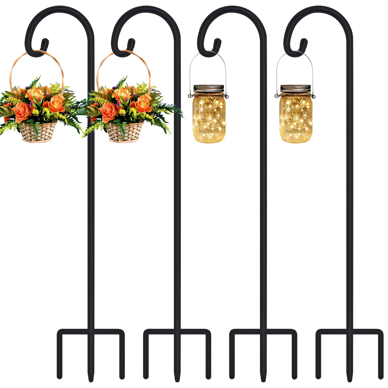 FEED GARDEN 48in small shepherd hook assembly for easy setup and hanging decor