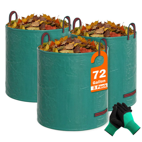 FEED GARDEN 72-gallon bag with open top for quick filling during yard cleanup.