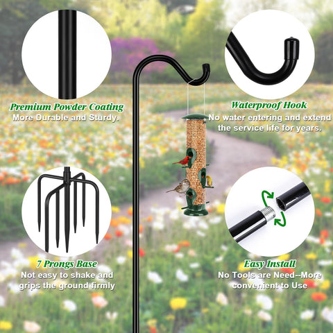 FEED GARDEN 92-inch adjustable pole ready for lanterns or baskets