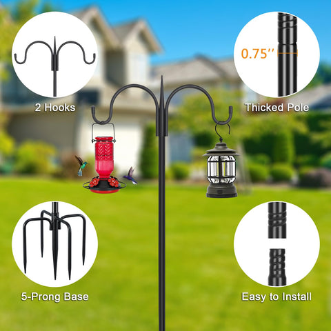 FEED GARDEN 92-inch outdoor hook ready for bird feeders and lanterns