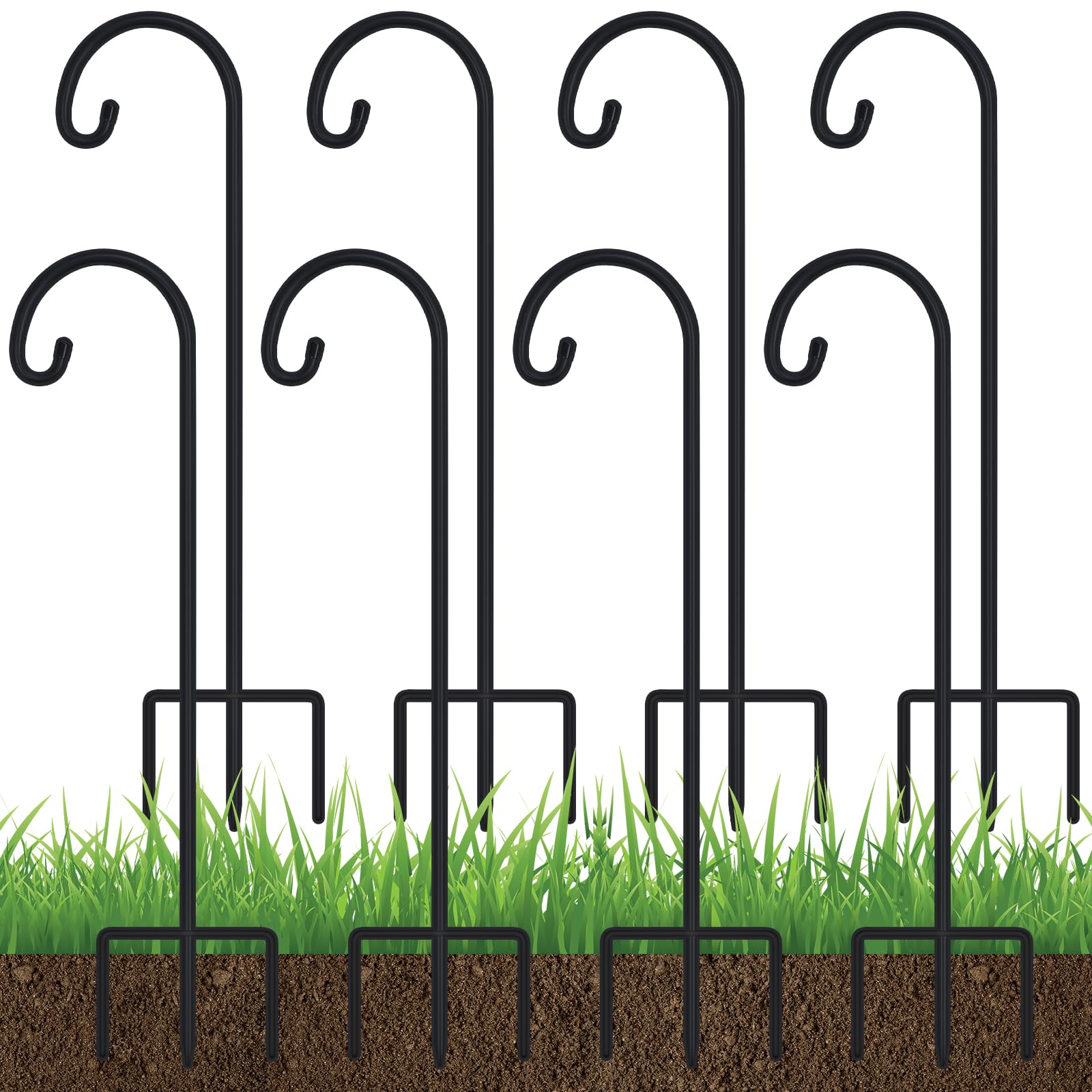 FEED GARDEN 32-inch adjustable shepherd hook in rust-resistant steel for outdoor hanging
