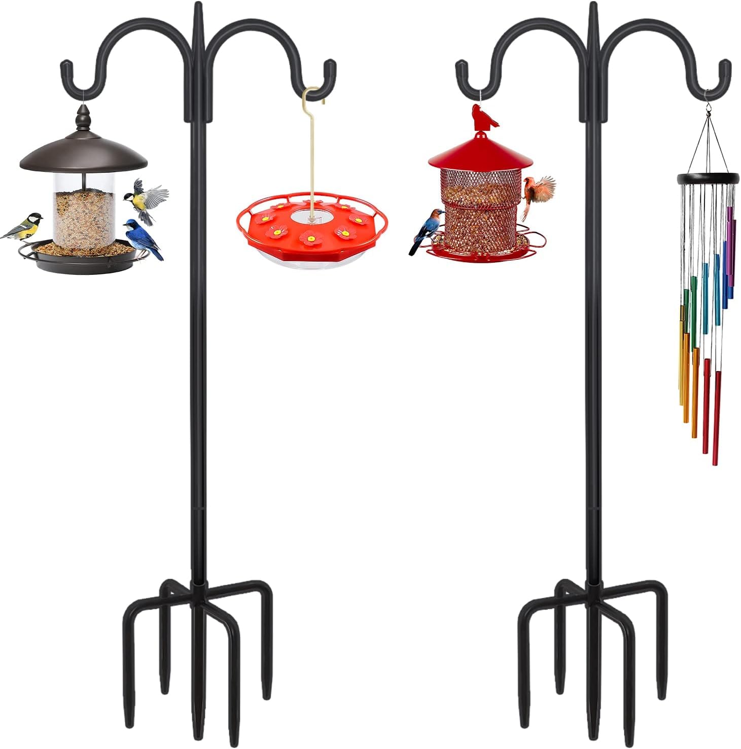 FEED GARDEN adjustable double shepherds hook with two arms for outdoor hanging