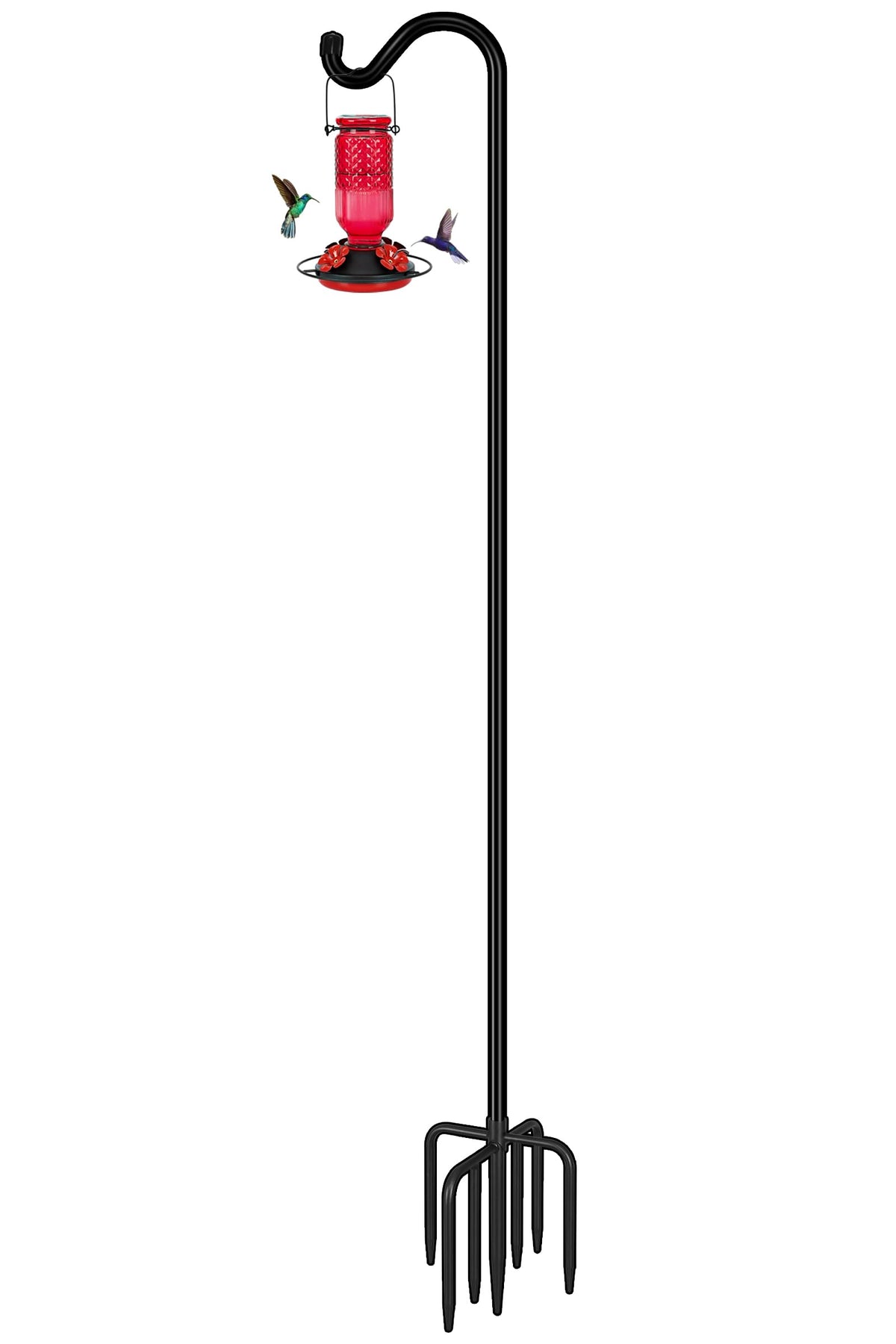 FEED GARDEN adjustable shepherd hook with wide base for stable support