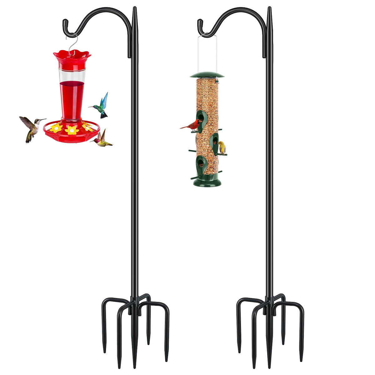FEED GARDEN Bird Feeder Pole, 60-inch height, for stable outdoor display.