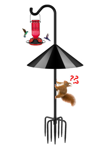 FEED GARDEN bird feeder pole with squirrel-proof design keeps seed secure.