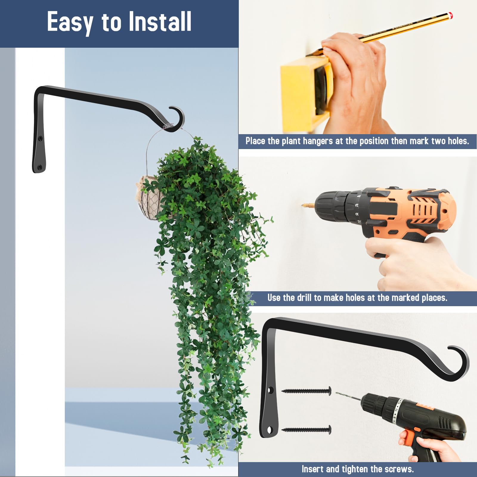 FEED GARDEN wall-mounted bracket on outdoor wall highlights easy installation.