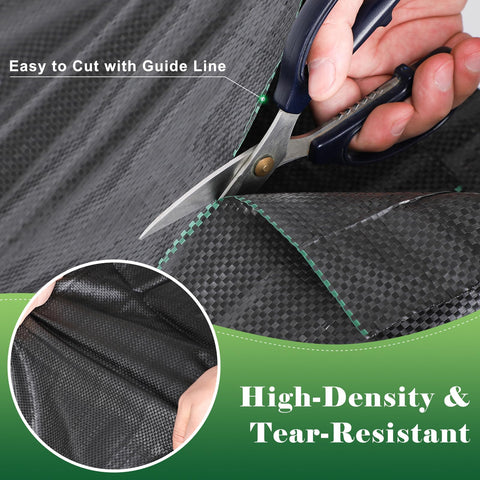 FEED GARDEN breathable weed barrier supports drainage and airflow.