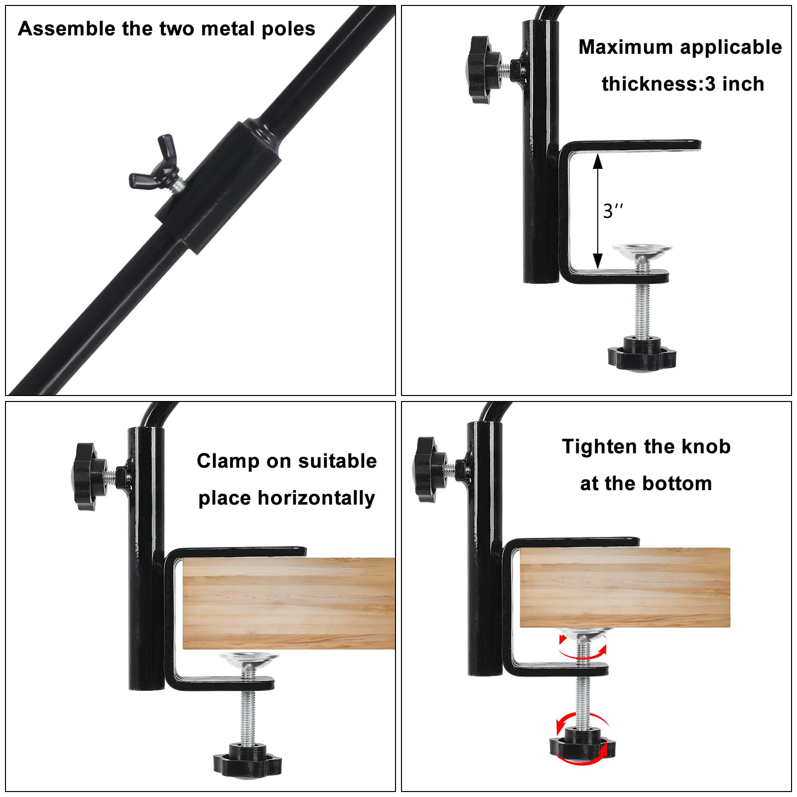 FEED GARDEN heavy-duty steel deck hook resists rust for long outdoor use.