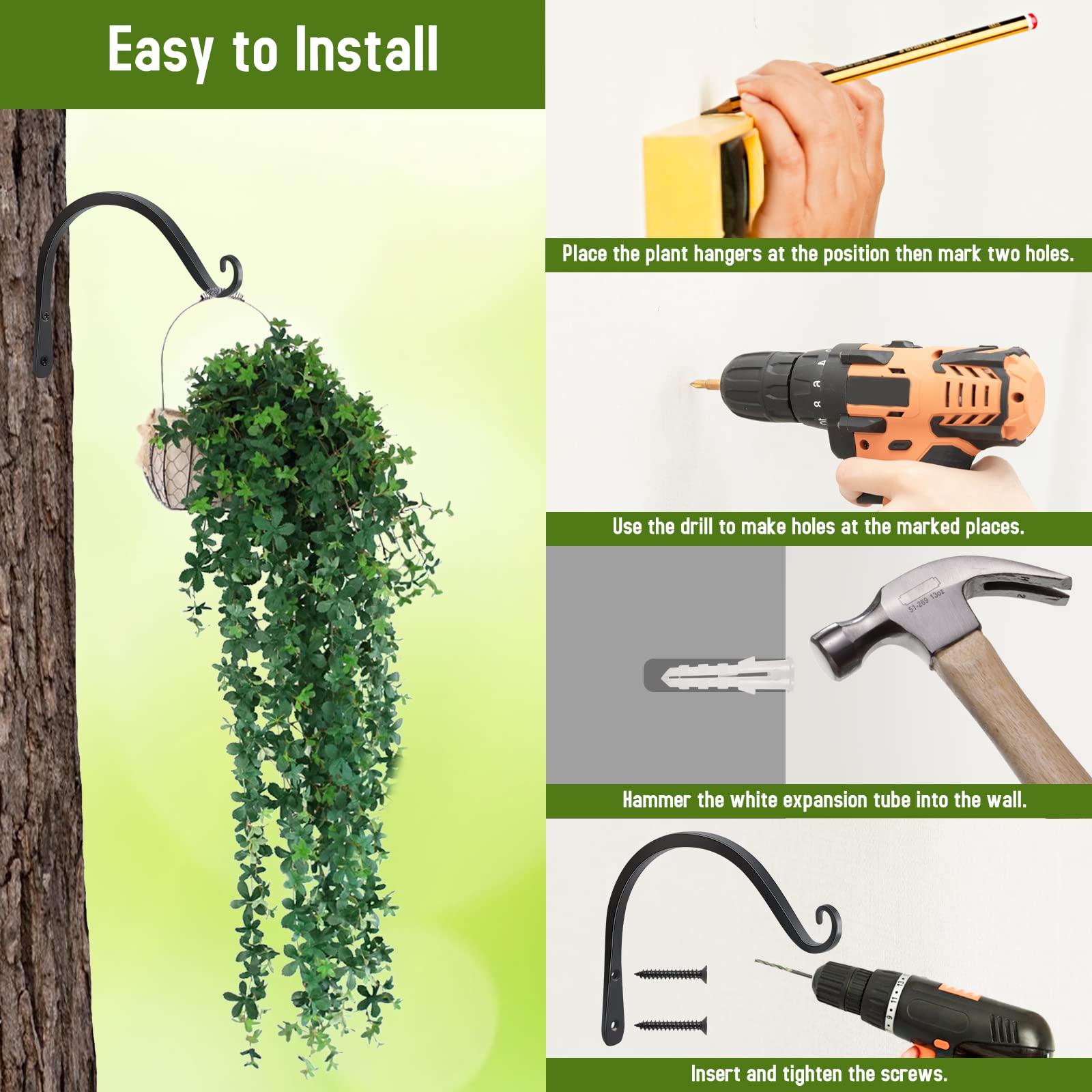 FEED GARDEN decorative-bracket-black stylish bracket adds modern outdoor flair.