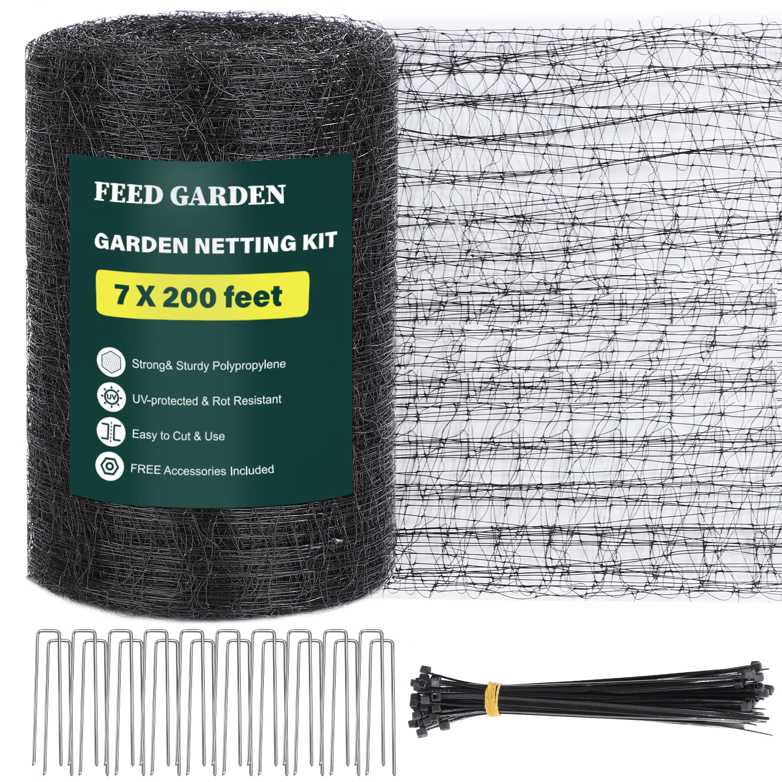 FEED GARDEN Deer Netting full garden coverage example for versatile use.