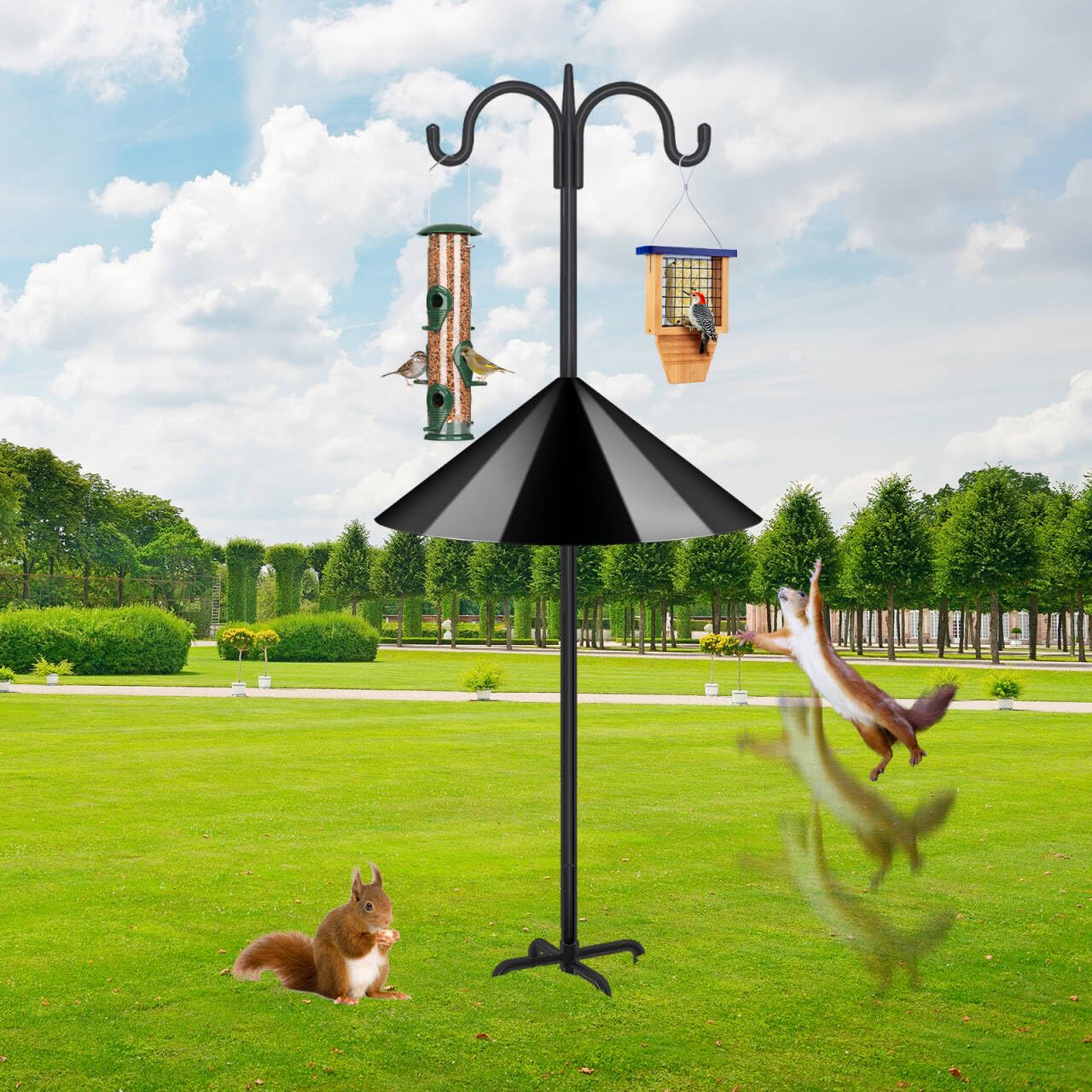 FEED GARDEN double-hook design supports multiple feeders or decor