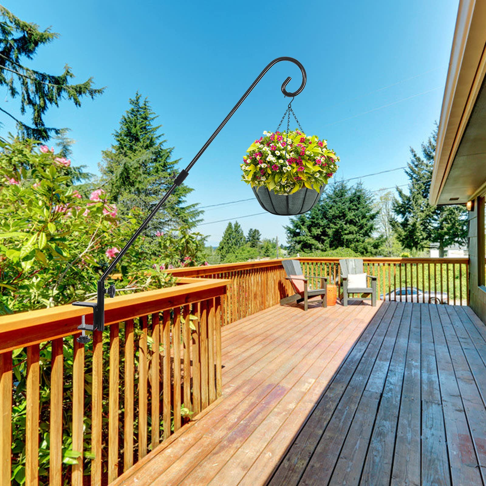 FEED GARDEN 31-Inch hook reduces clutter and keeps decor within reach.